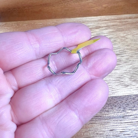 Silver Wavy Ring 925 Sterling Silver, Stacking Ring - Picture 5 of 5